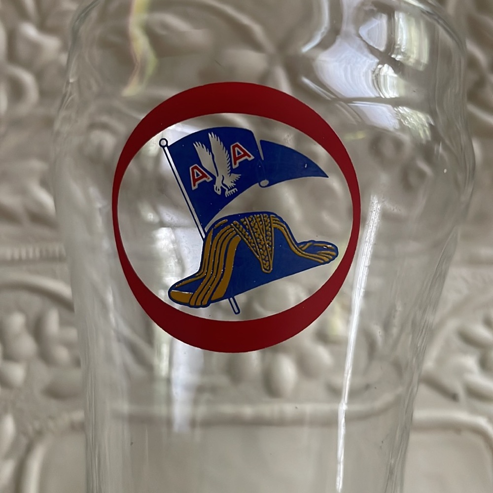 Vintage AA American Airlines Admiral Club 2 Highball Cocktail Glasses 1940’s HTF